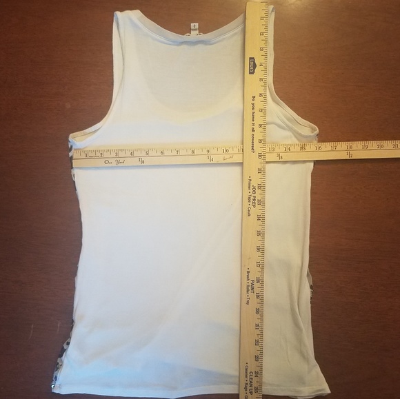 Express Sequin Striped Leopard Print Tank Top sz M - Picture 7 of 8